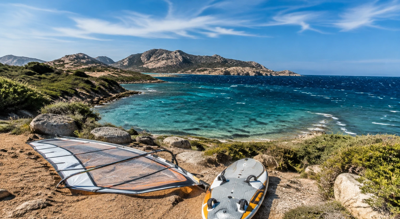 Photorealistic illustration for sardinia wind coast fit: signature experience