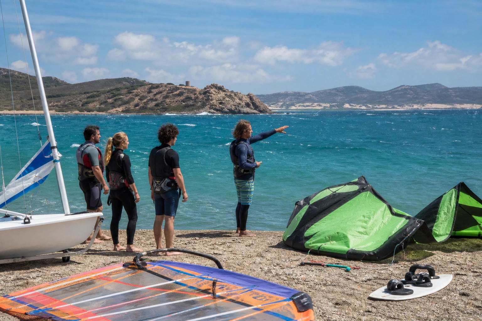 Illustration photoréaliste pour sardinia wind coast fit : signature experience