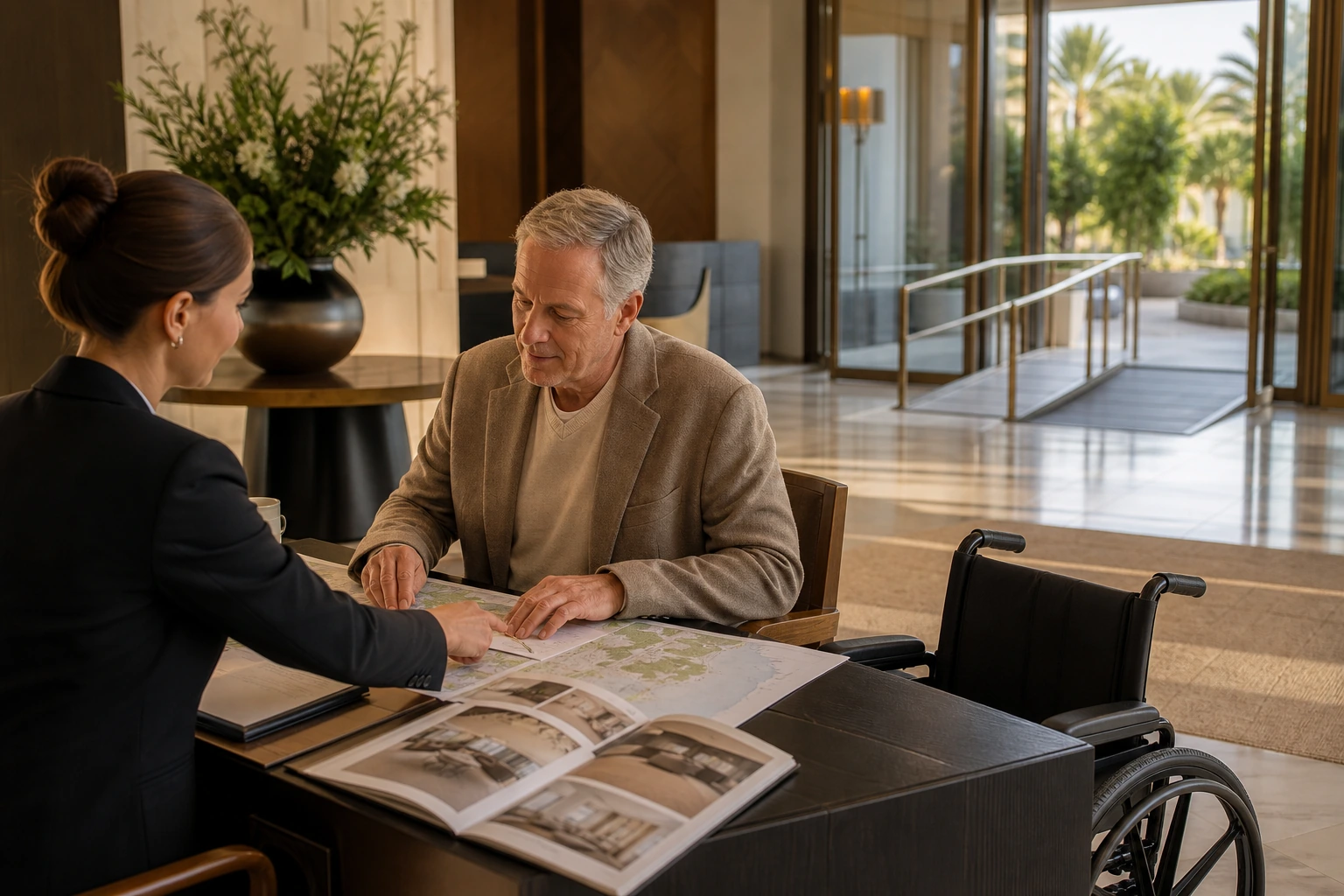 Fotorealistische Illustration zu secret hotels private sales risk: signature experience
