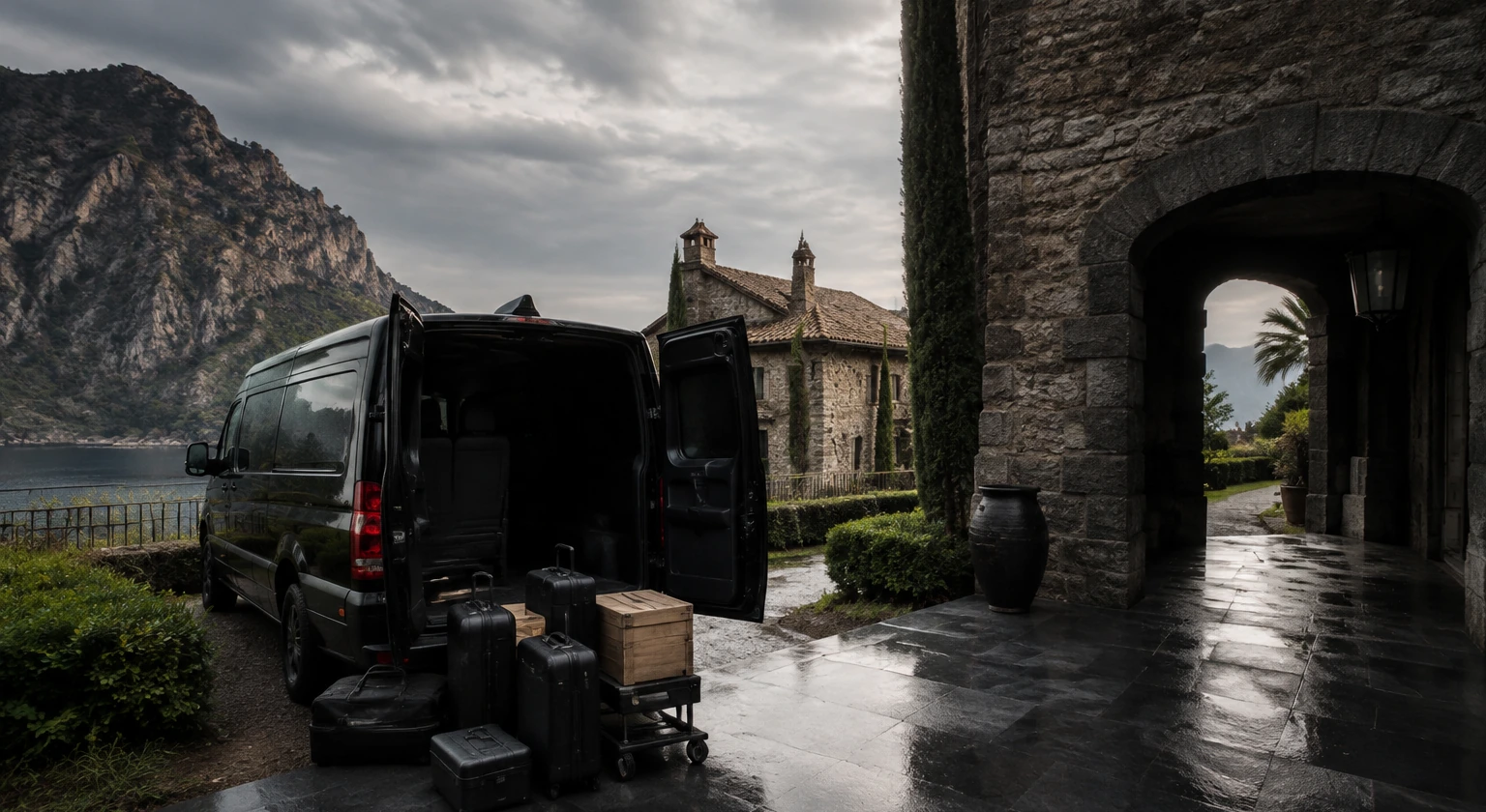 Photorealistic illustration for secret hotels private sales risk: logistics and service