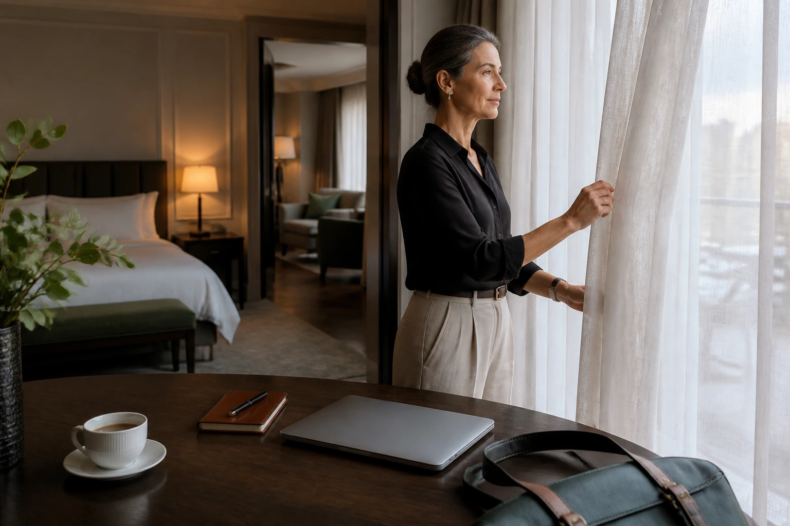 Fotorealistische Illustration zu secret hotels private sales risk: reality-check detail