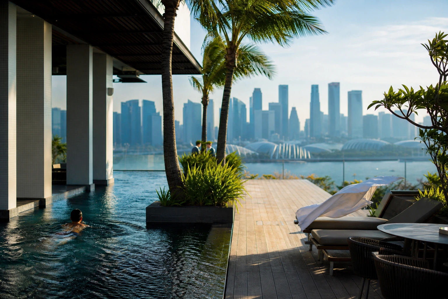 Photorealistic illustration for singapore luxury hotels dining: signature experience