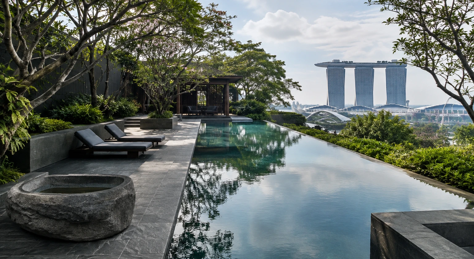 Photorealistic illustration for singapore stopover 36 hours: signature experience