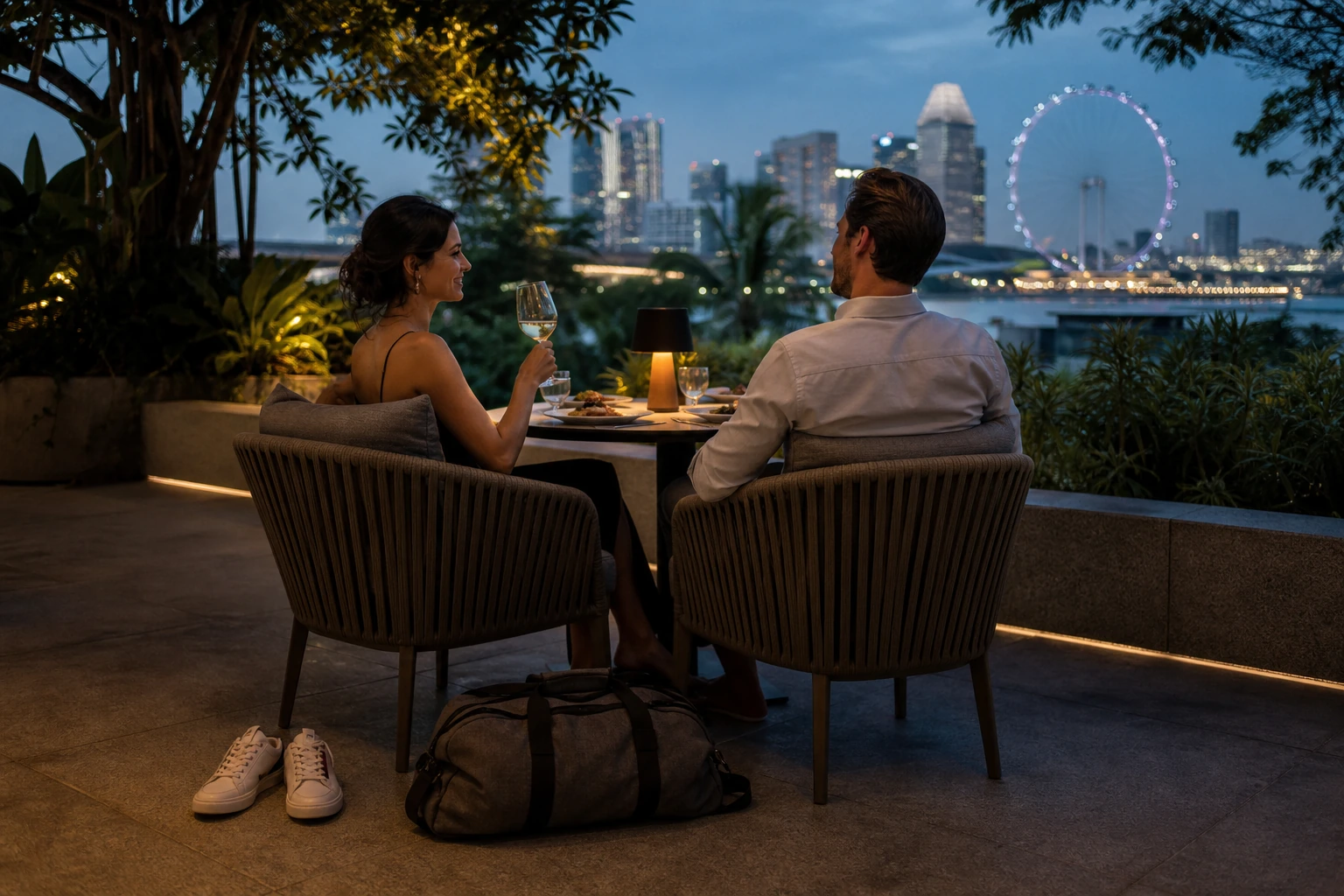 Fotorealistische Illustration zu singapore stopover 36 hours: logistics and service