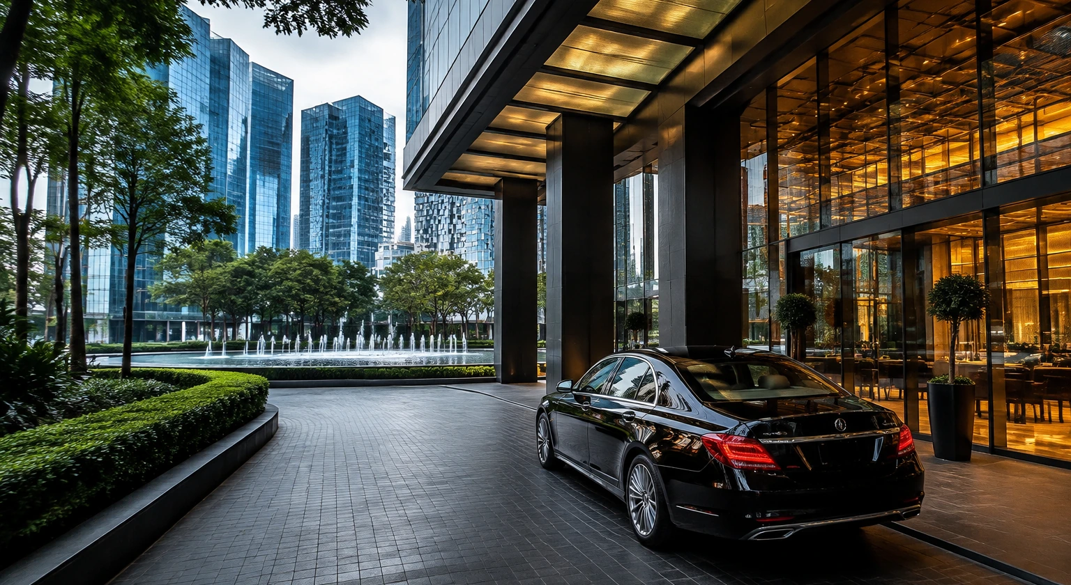 A seamless arrival at a contemporary Singapore hotel