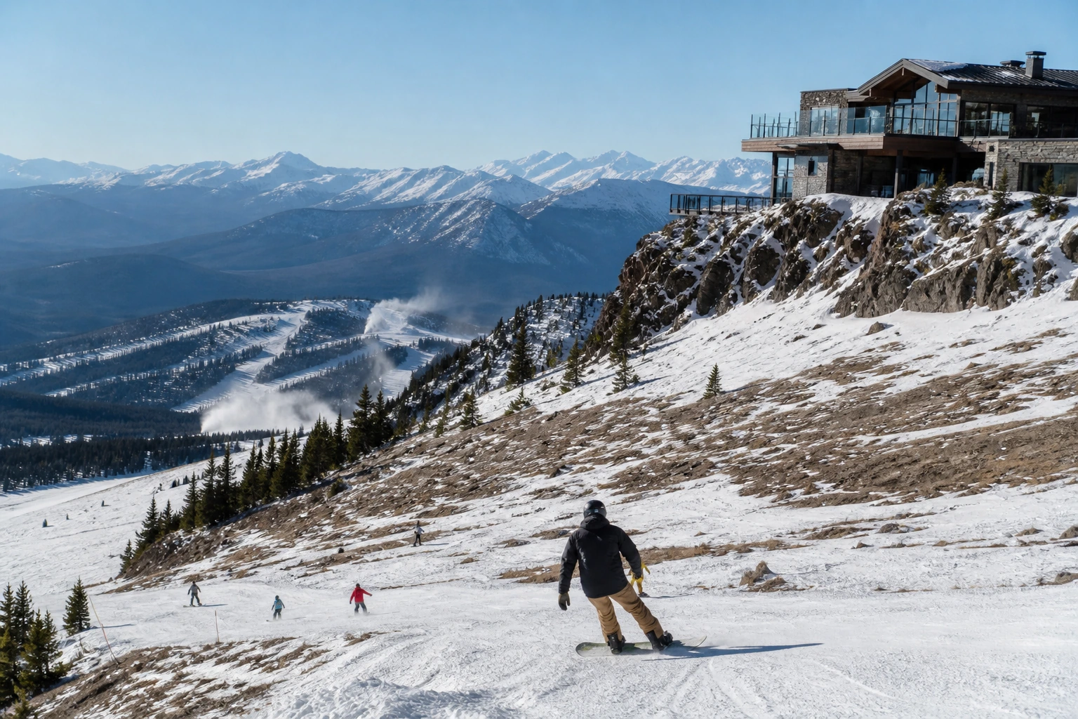 Photorealistic illustration for ski in ski out evaluation: signature experience