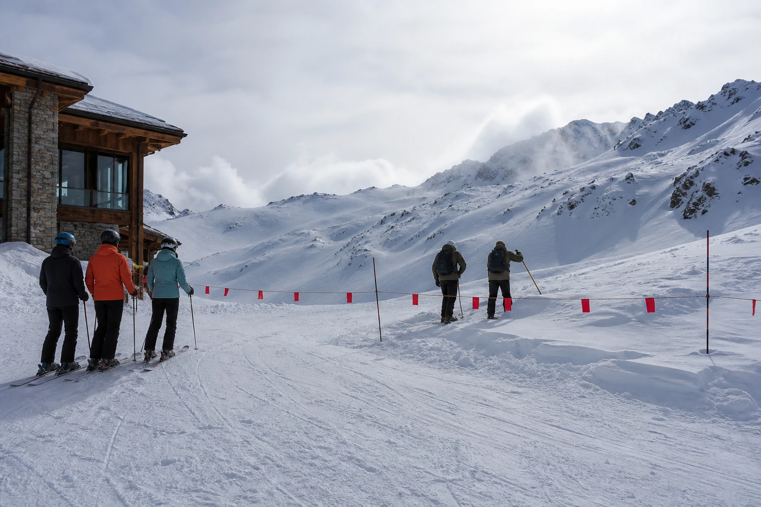 Photorealistic illustration for ski in ski out evaluation: reality-check detail