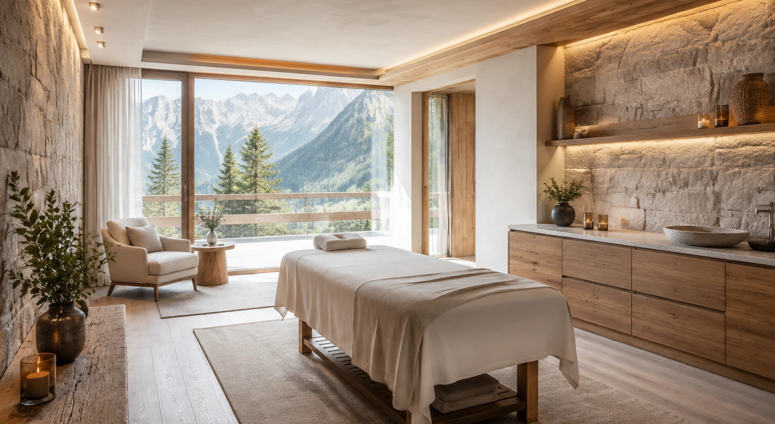 Photorealistic illustration for sleep retreats: signature experience