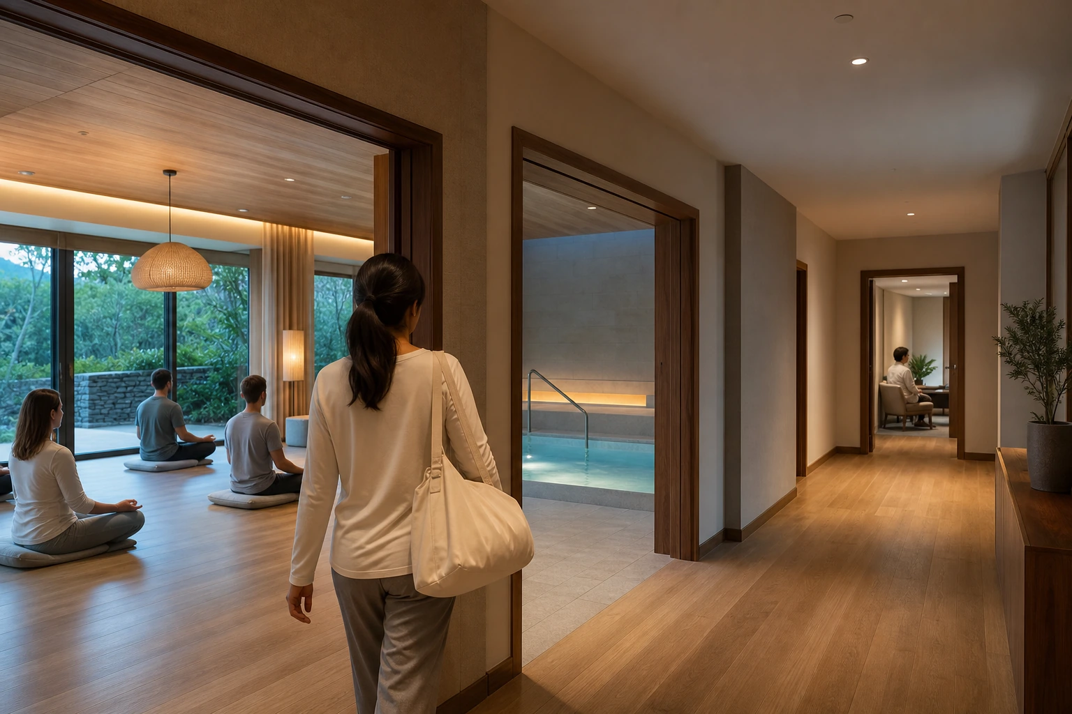Photorealistic illustration for sleep retreats: signature experience