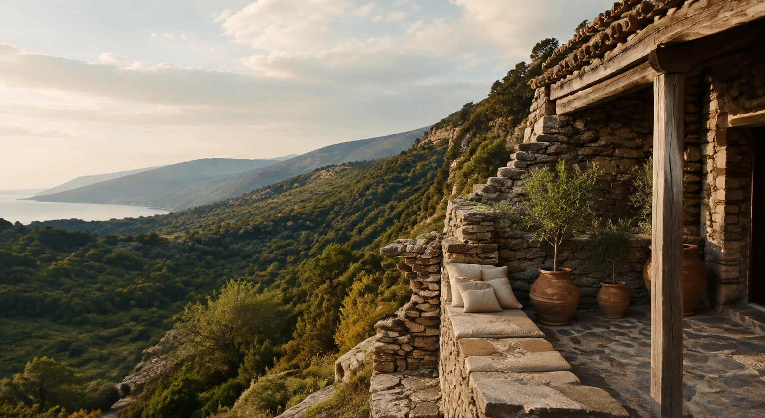 Photorealistic illustration for slow travel depth: signature experience