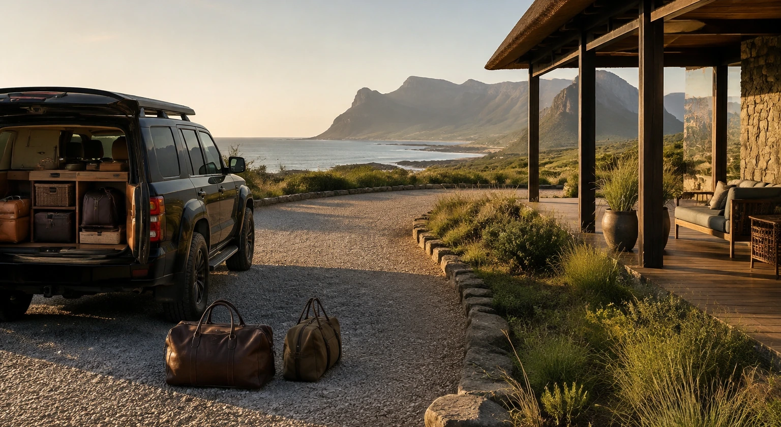 Photorealistic illustration for slow travel depth: logistics and service