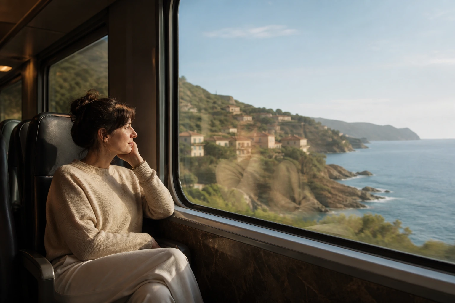 Photorealistic illustration for slow travel depth: logistics and service