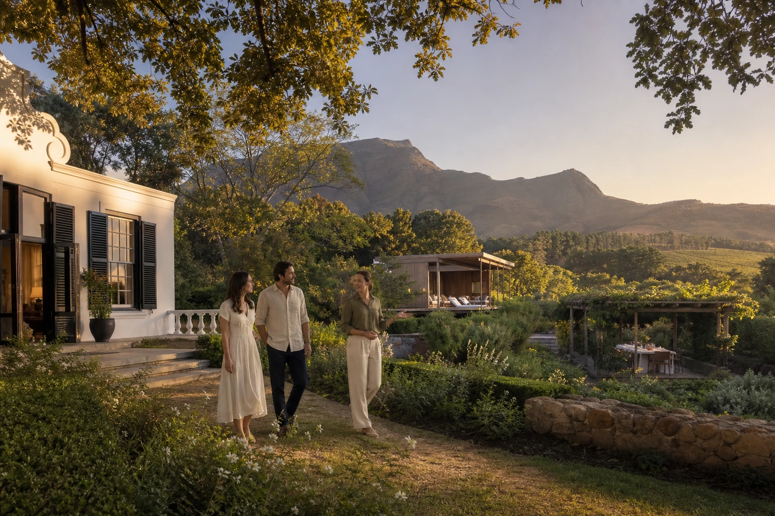 Photorealistic illustration for south africa safari wine design: signature experience