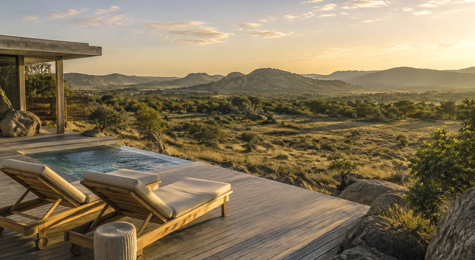 Fotorealistische Illustration zu south africa safari wine design: reality-check detail