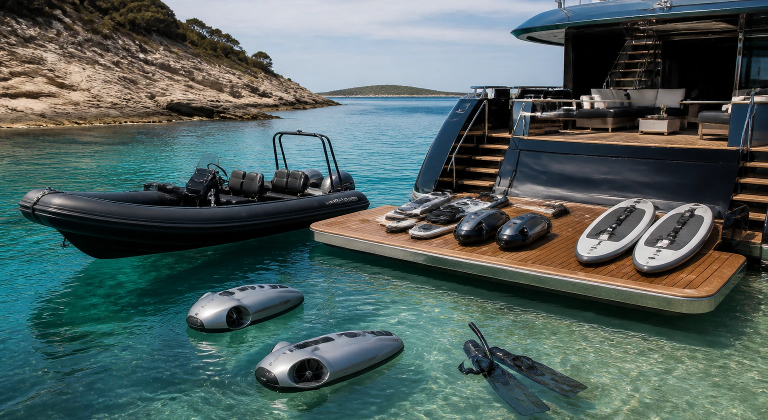 Photorealistic illustration for tender toys beach setup: accommodation and physical layout