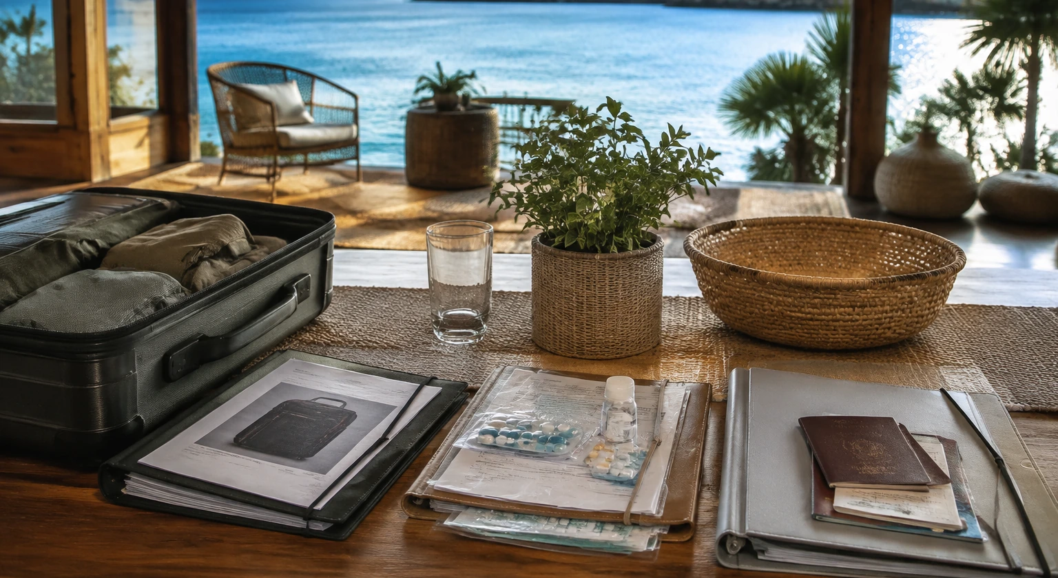 Photorealistic illustration for trip recovery complaints: reality-check detail