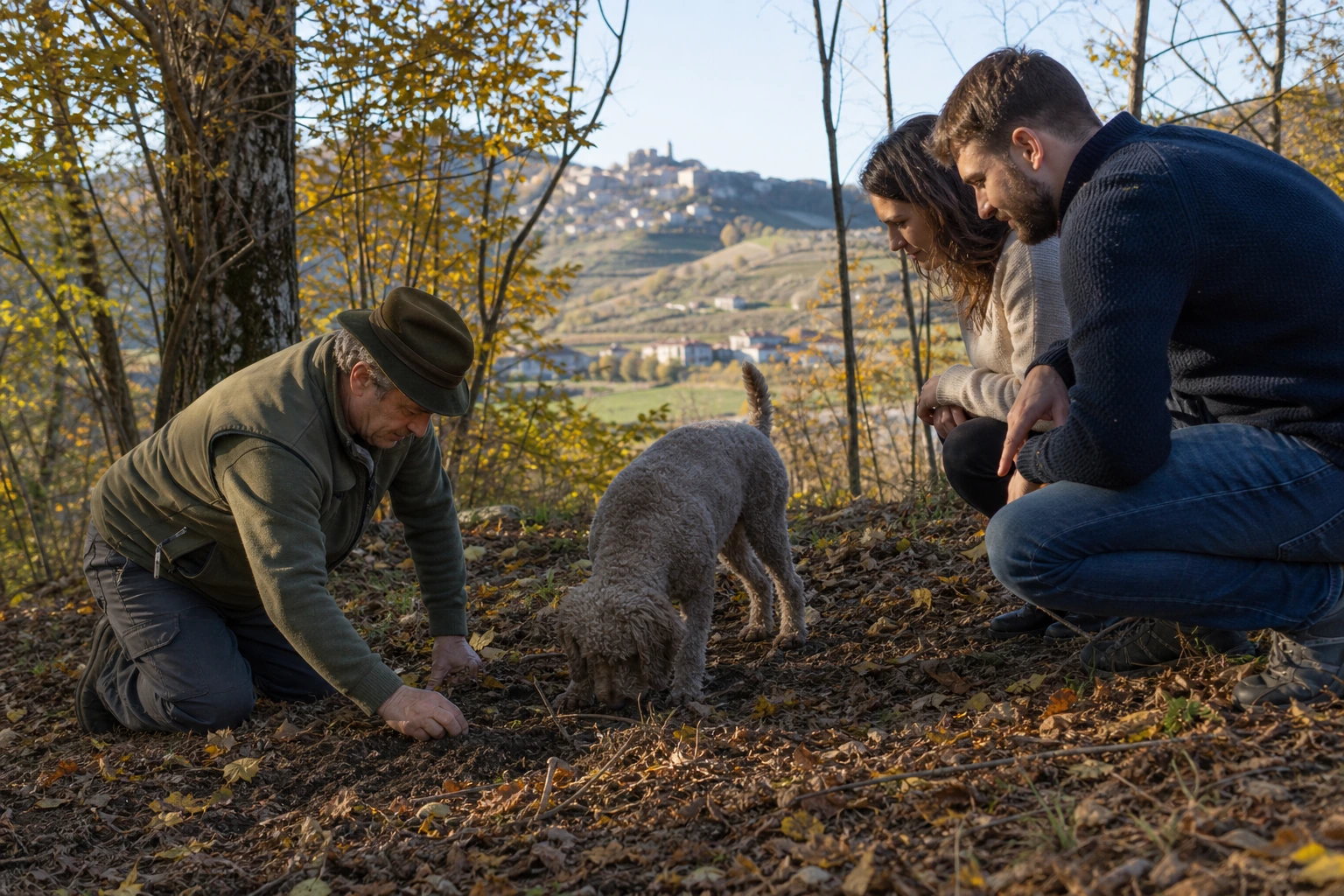 Illustration photoréaliste pour truffle caviar champagne journeys : setting and arrival