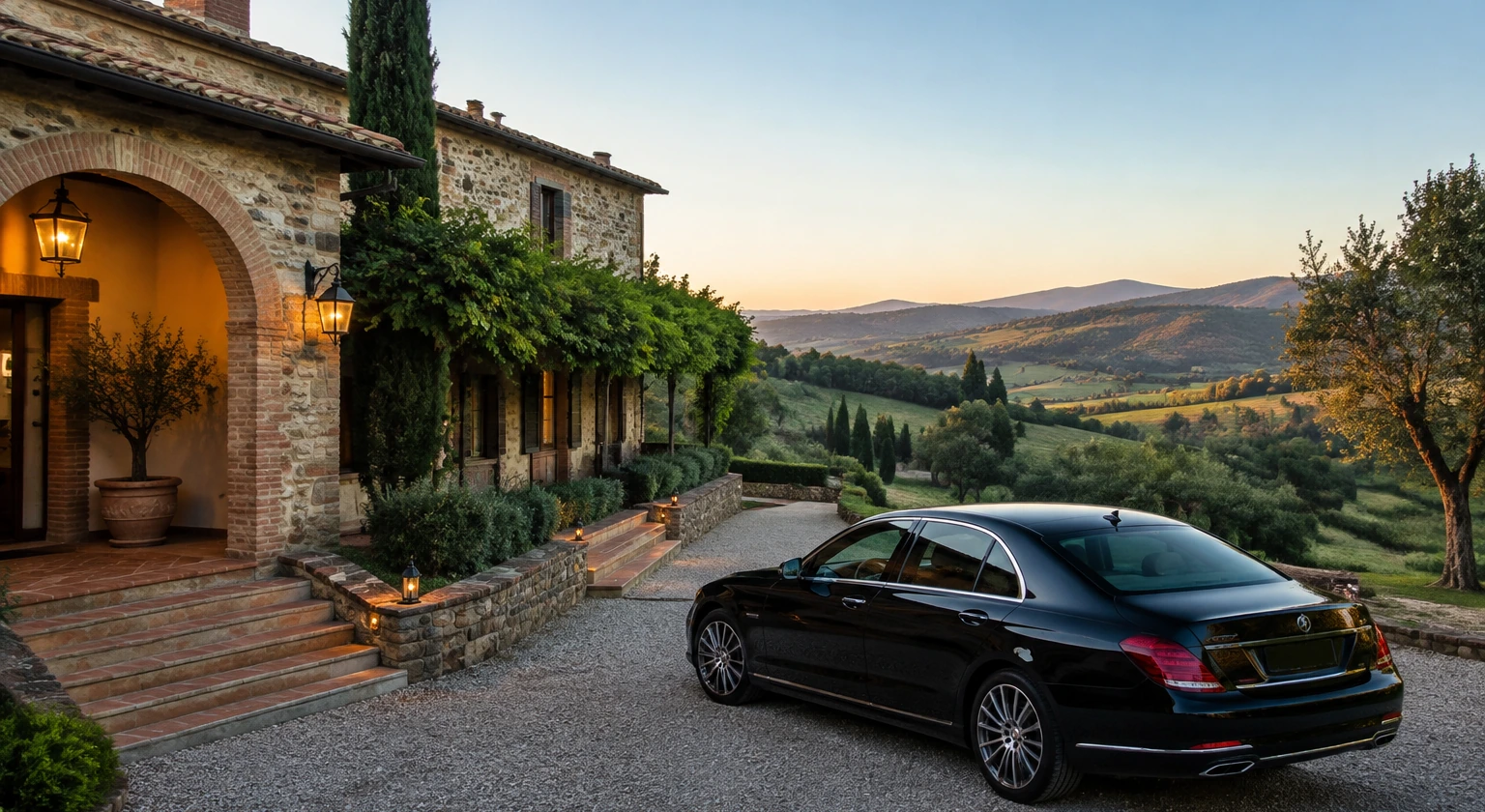 Photorealistic illustration for tuscany villa or hotel: signature experience