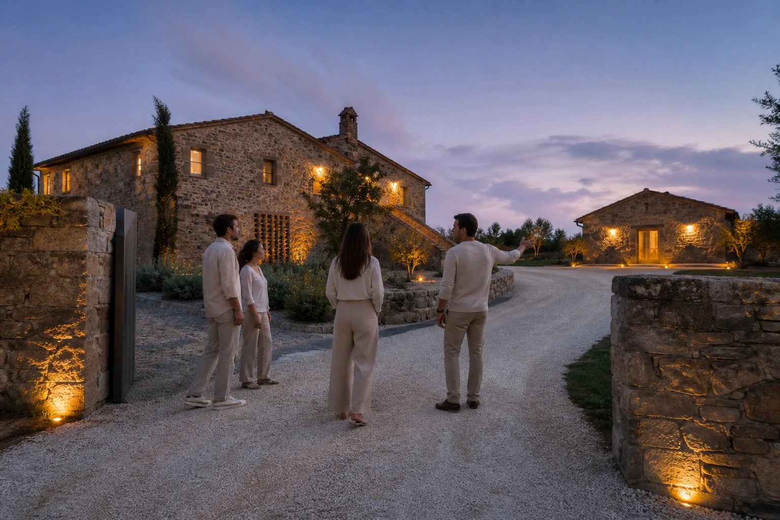 Illustration photoréaliste pour tuscany villa or hotel : signature experience