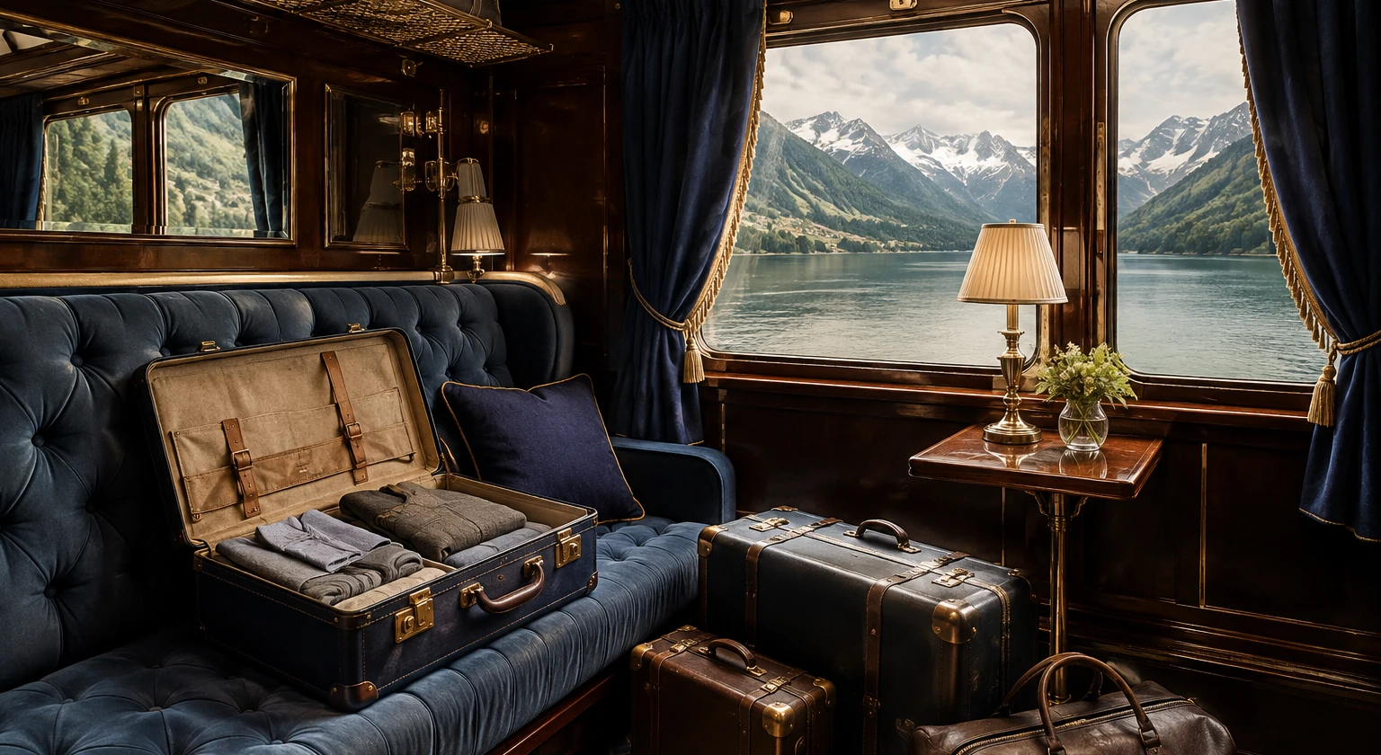 Photorealistic illustration for venice simplon orient express worth it: signature experience