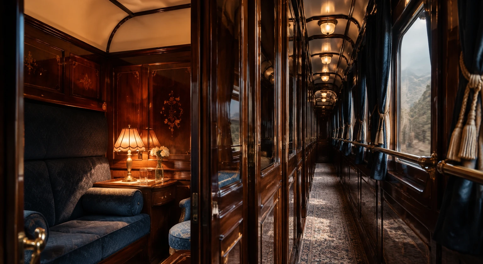 Photorealistic illustration for venice simplon orient express worth it: reality-check detail