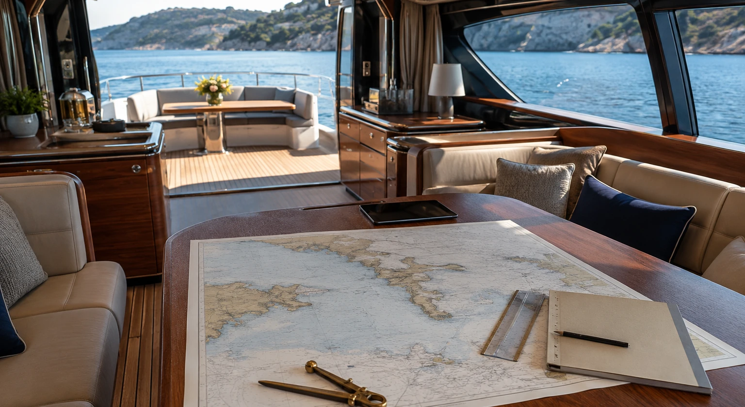 Planning a flexible yacht itinerary with the captain