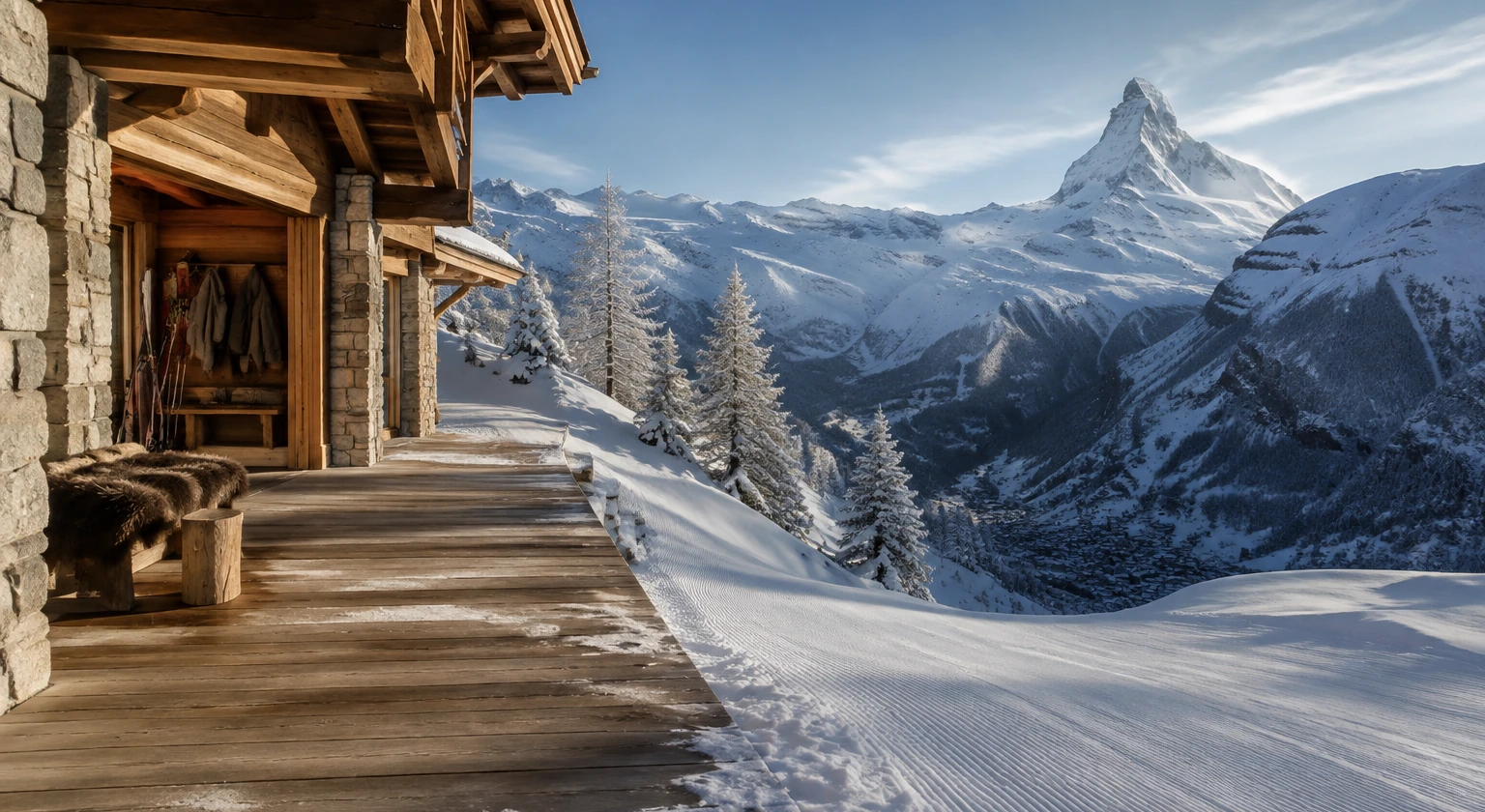 Photorealistic illustration for zermatt luxury guide: signature experience