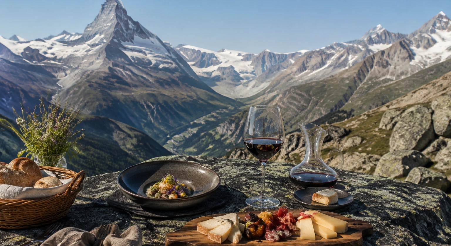 Photorealistic illustration for zermatt luxury guide: logistics and service