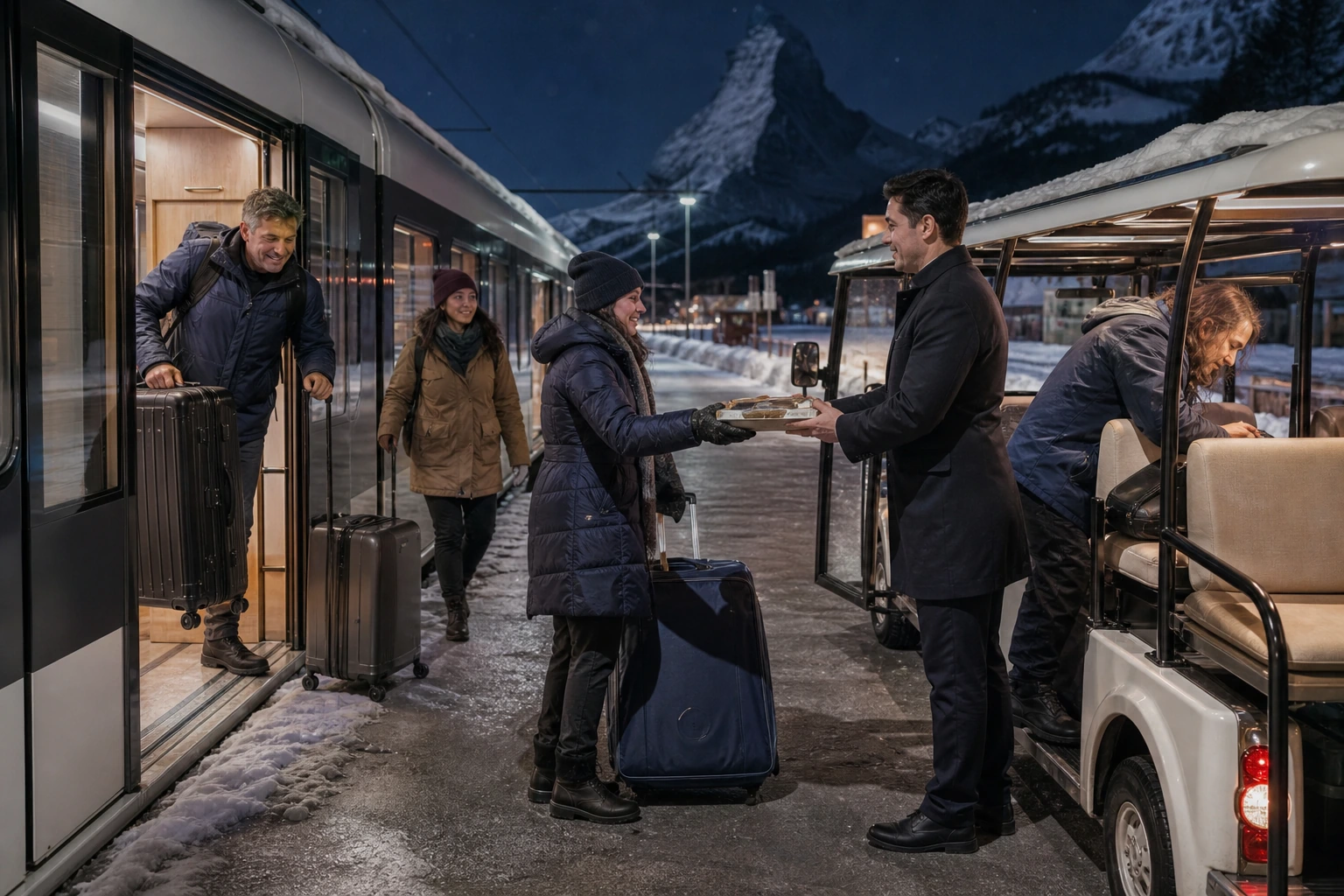 Photorealistic illustration for zermatt room view: signature experience
