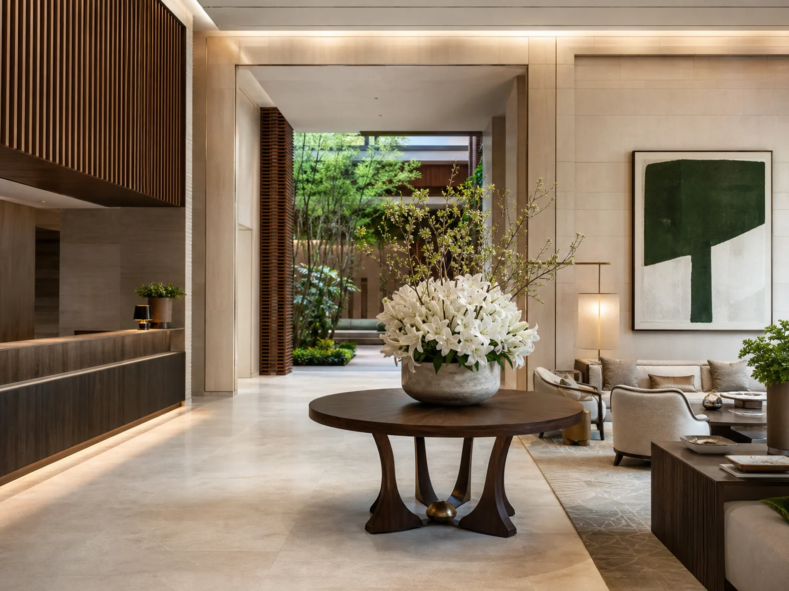 Elegant hotel lobby introducing Virtuoso Hotels