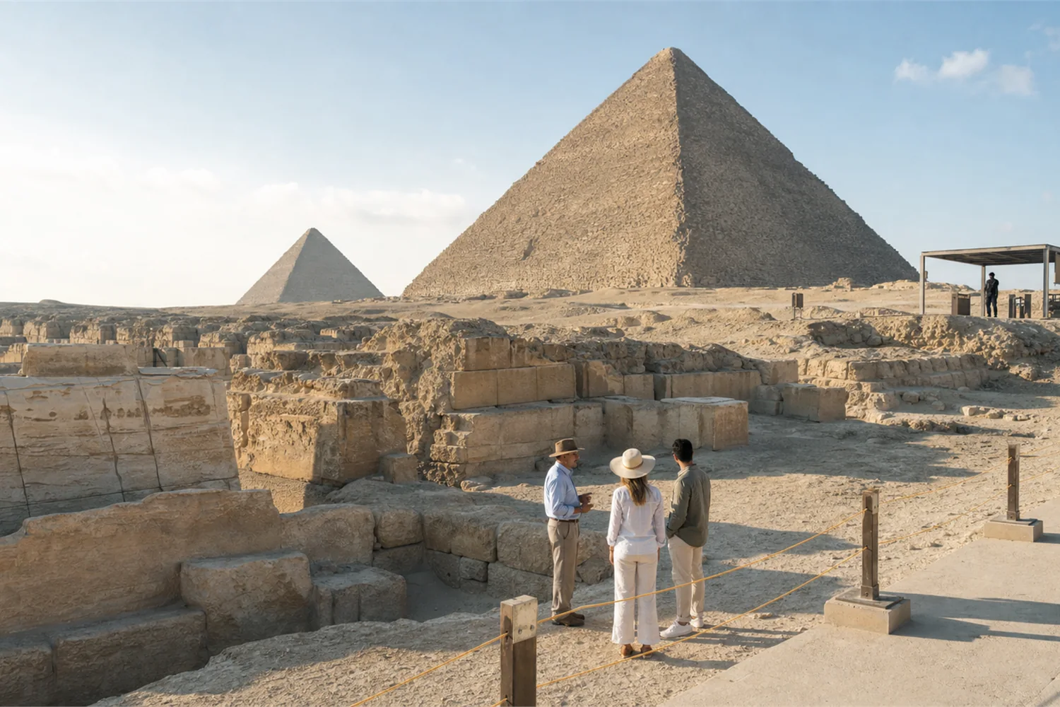 Exklusiver Archäologie-Zugang in Ägypten nach Öffnungsschluss: archäologische Stätte in Ägypten bei einem exklusiven Besuch nach Öffnungsschluss
