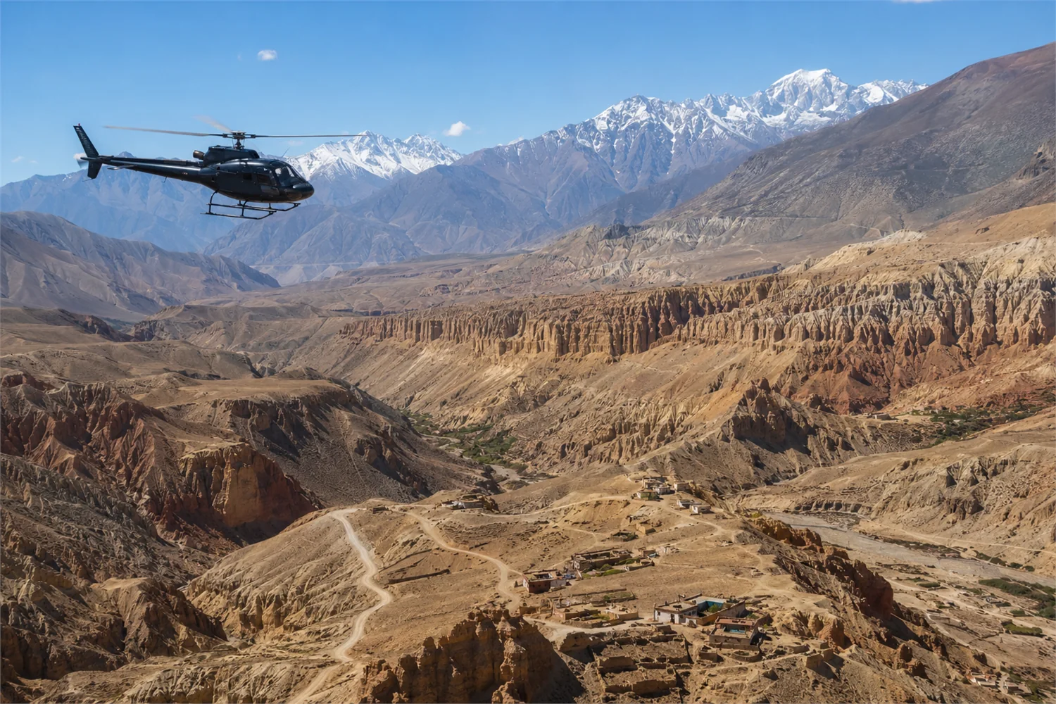 Nepal: Mustang und Upper Dolpo per Helikopter und Trekking: Panorama des exklusiven Reiseerlebnisses
