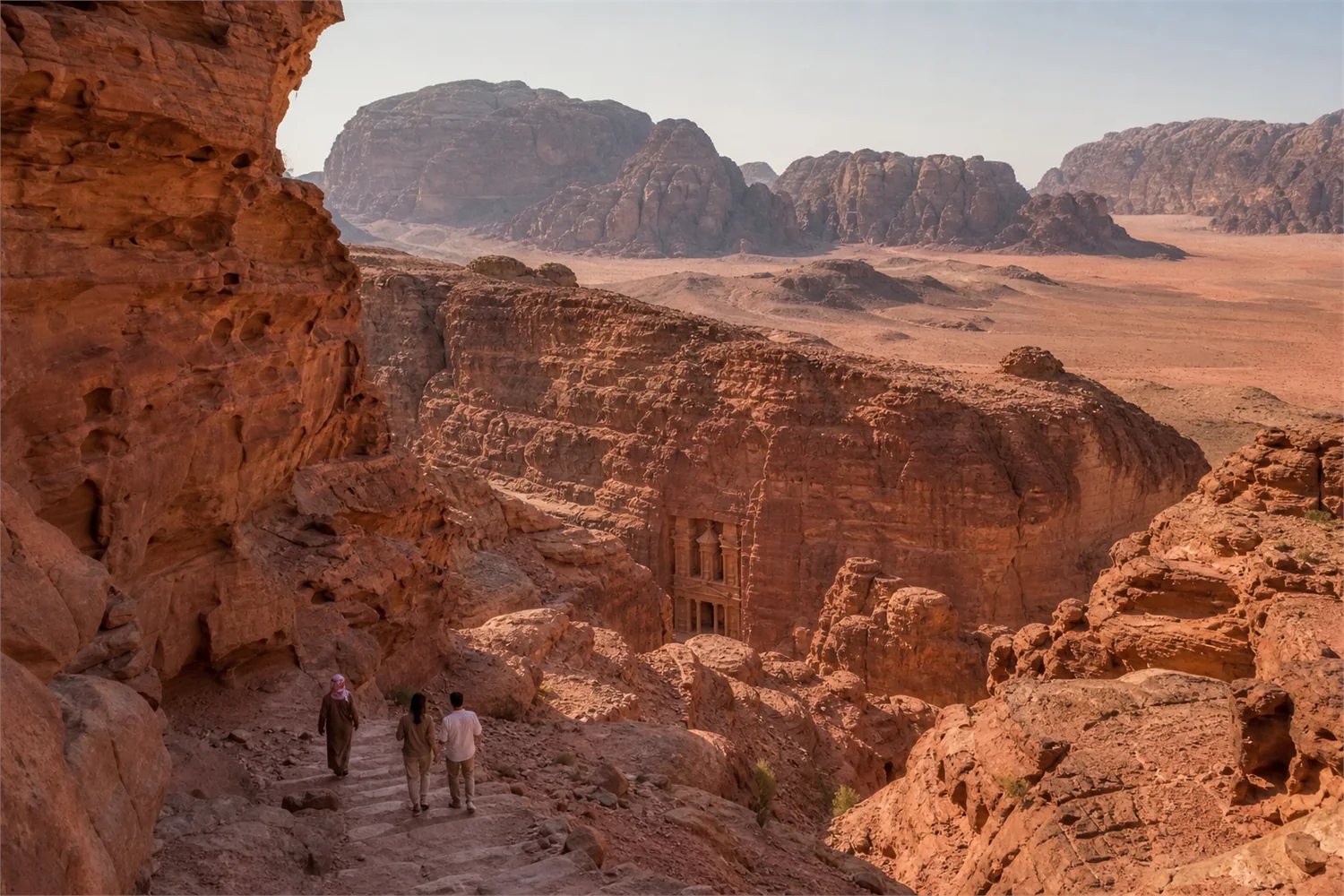 Petra und Wadi Rum mit exklusivem Privatzugang: Panorama des exklusiven Reiseerlebnisses